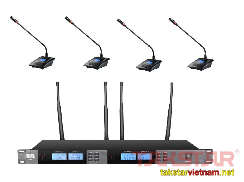 Bộ Micro cổ ngỗng không dây 4 kênh để bàn 4xUC-TH1+ UC-4R