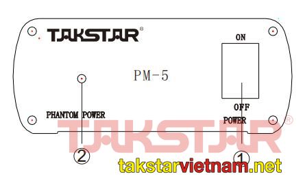 Hướng dẫn sử dụng bộ Bộ cấp nguồn phantom 48V Takstar PM-5