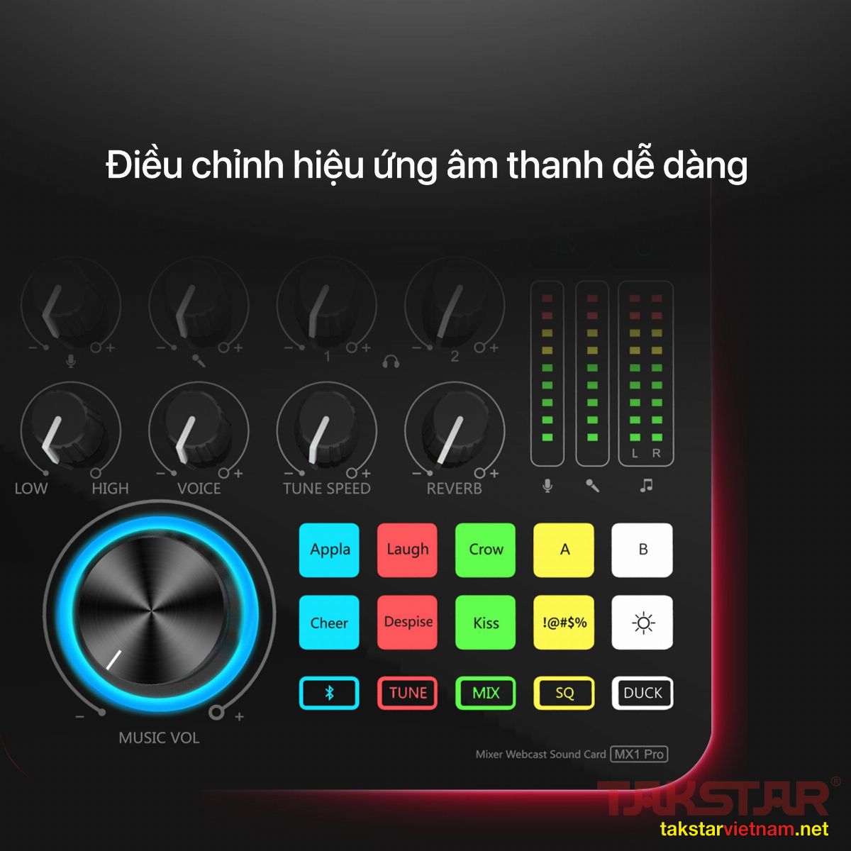 MX1 PRO - điều chỉnh âm thanh dễ dàng