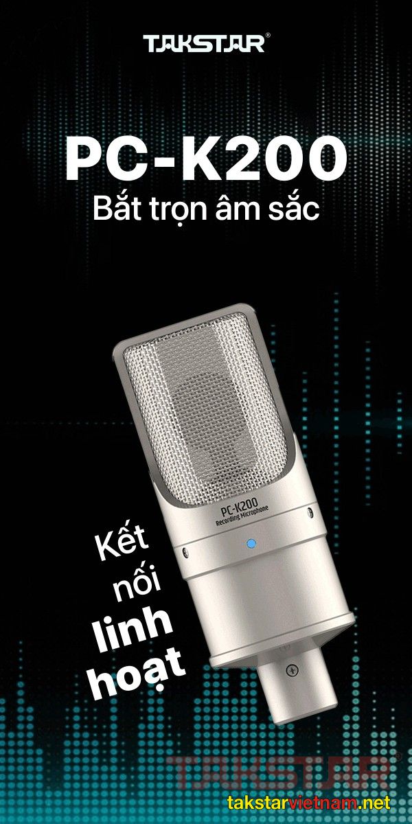 Micro thu âm Takstar PC-K200: Bắt trọn âm sắc!