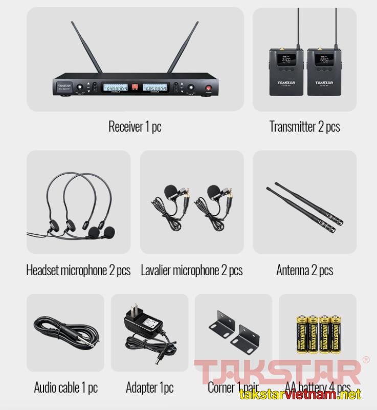 TS-8807PP Takstar - Mic không dây cài hông UHF kênh kép.jpeg